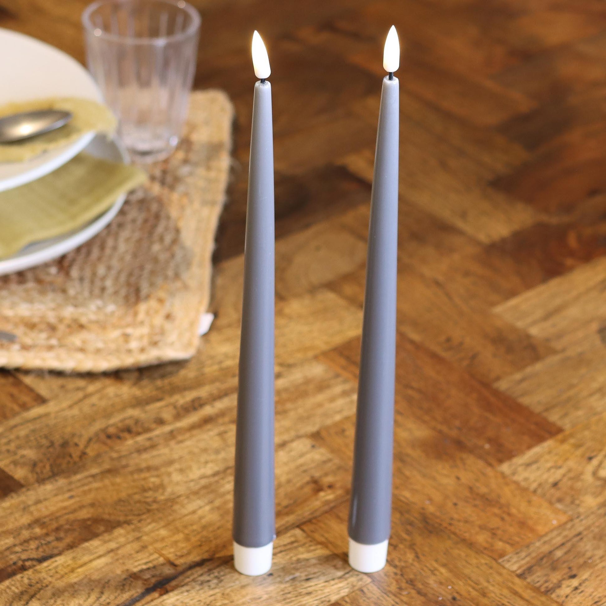 LED Ljus med Lack 2-Pack 28 cm - LED Ljus med Lack 2-Pack 28 cm - undefined - -