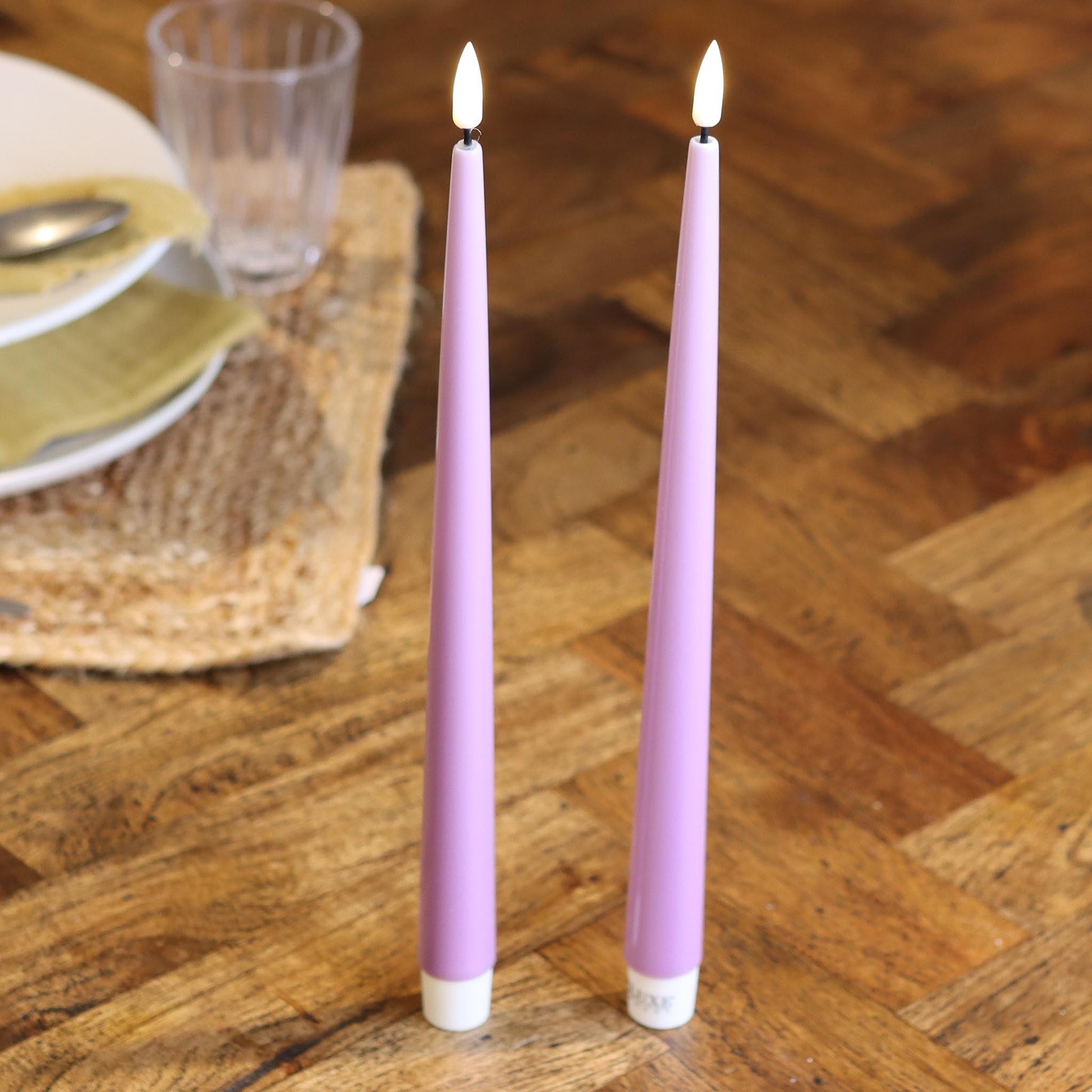 LED Ljus med Lack 2-Pack 28 cm - LED Ljus med Lack 2-Pack 28 cm - undefined - -