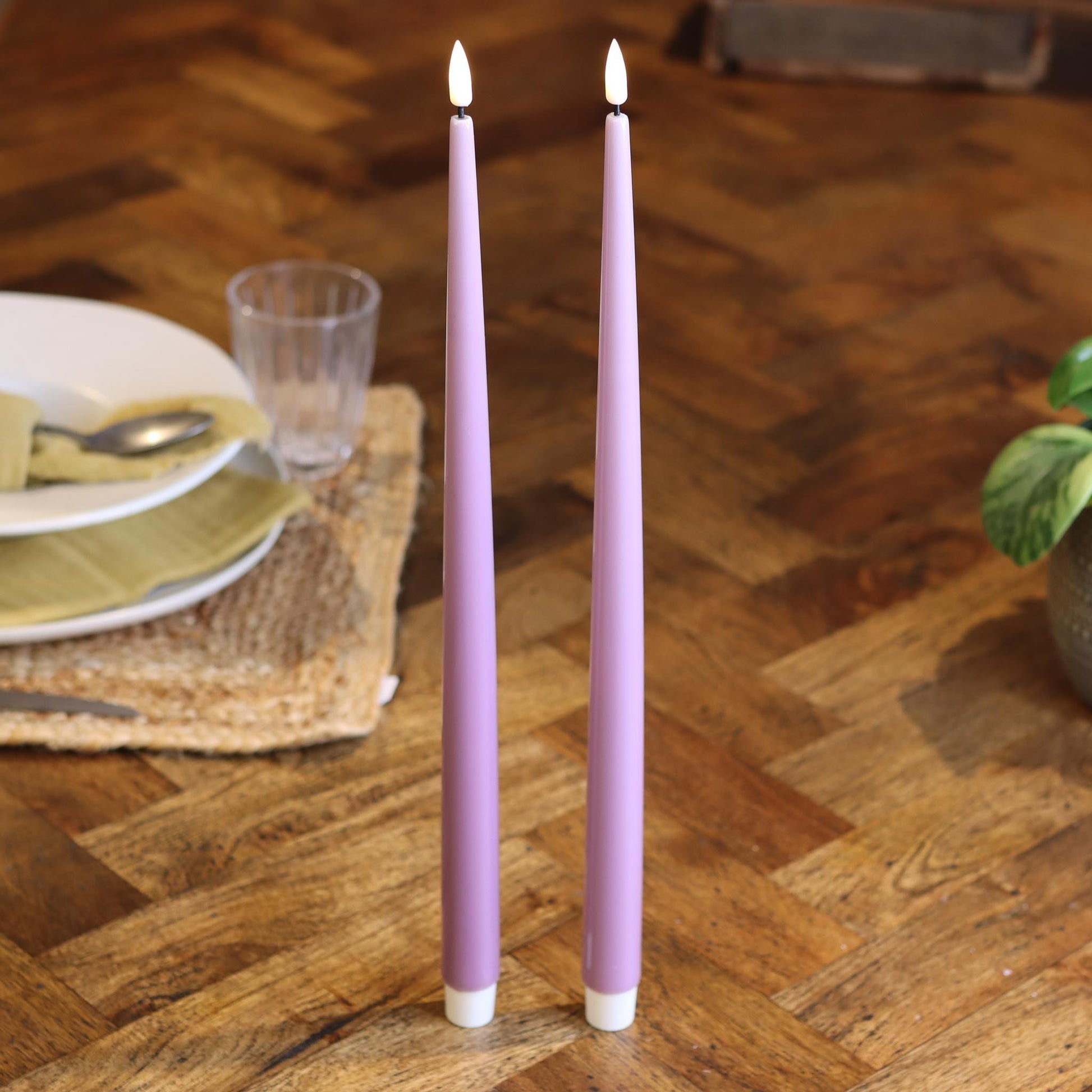 LED Ljus med Lack 2-Pack 38 cm - LED Ljus med Lack 2-Pack 38 cm - undefined - -