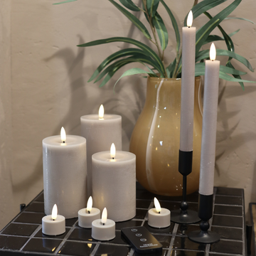 Grå LED-ljuspaket med 9 LED-ljus - Inkl. fjärrkontroll