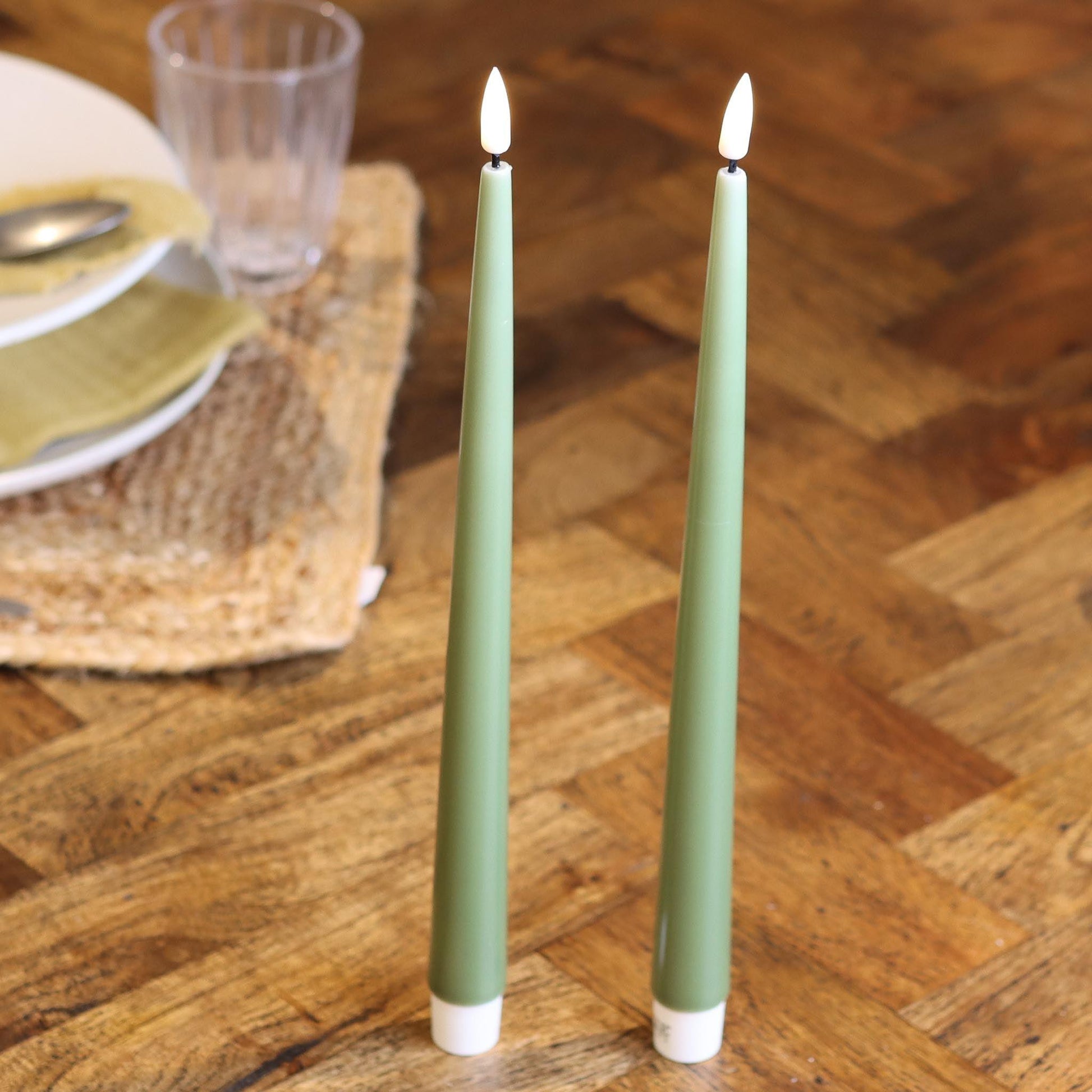 LED Ljus med Lack 2-Pack 28 cm - LED Ljus med Lack 2-Pack 28 cm - undefined - -