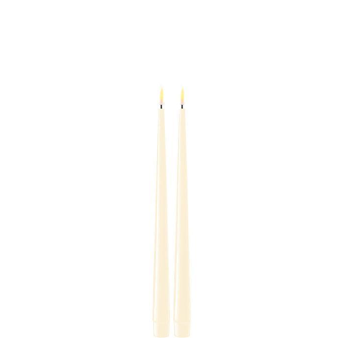 LED Kertelys med lak 2 stk 28 cm - LED Kertelys med lak 2 stk 28 cm - undefined - nordicflamedk