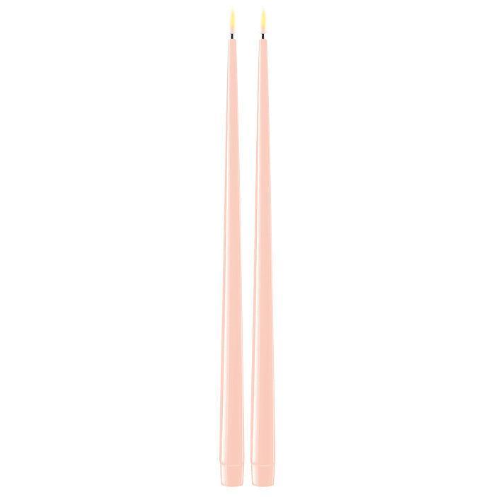 LED Kertelys med lak 2 stk 38 cm - LED Kertelys med lak 2 stk 38 cm - undefined - nordicflamedk