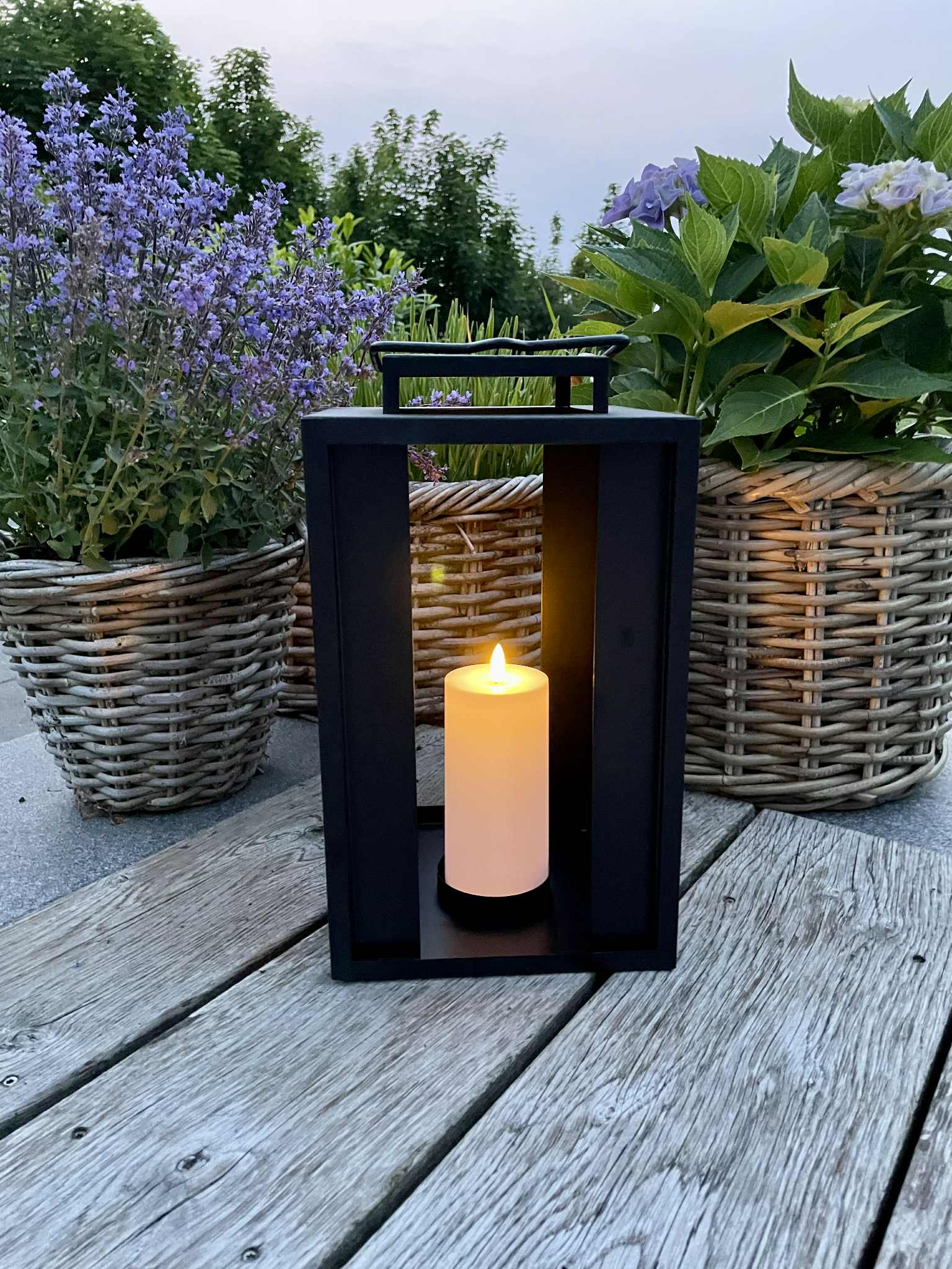 Lykta med LED-blockljus